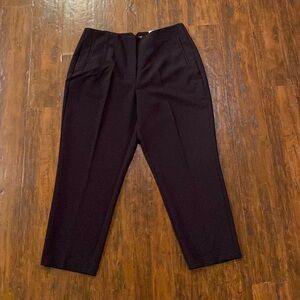 NWT Nine West Black Tapered High Rise Machine Washable Women’s Slacks 12 SHORT